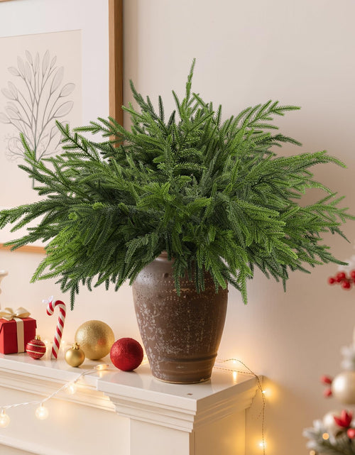 Load image into Gallery viewer, Wsorik 12Pcs 24 Inch Norfolk Pine Stems Artificial Greenery Branches
