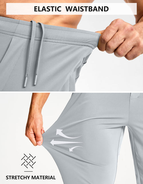 Load image into Gallery viewer, MUZEGE Men's Athletic Joggers Sweatpants Lightweight Running Light Grey Size L
