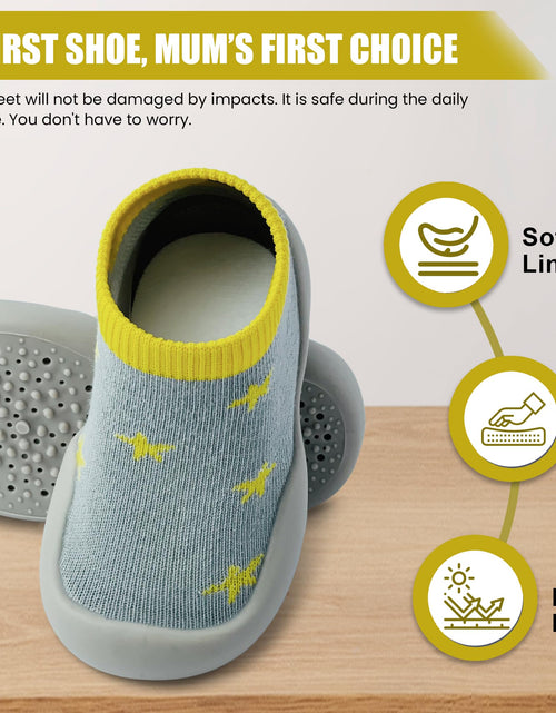 Load image into Gallery viewer, Dookeh Baby First Walking Shoes Non Slip Soft Sole Sneakers Yellow Toddler12-18M

