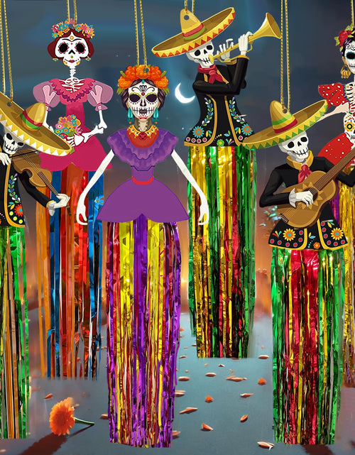 Load image into Gallery viewer, Aovaely 6 PCS Day of The Dead Sugar Skull Hanging Decorations C-Girl Group
