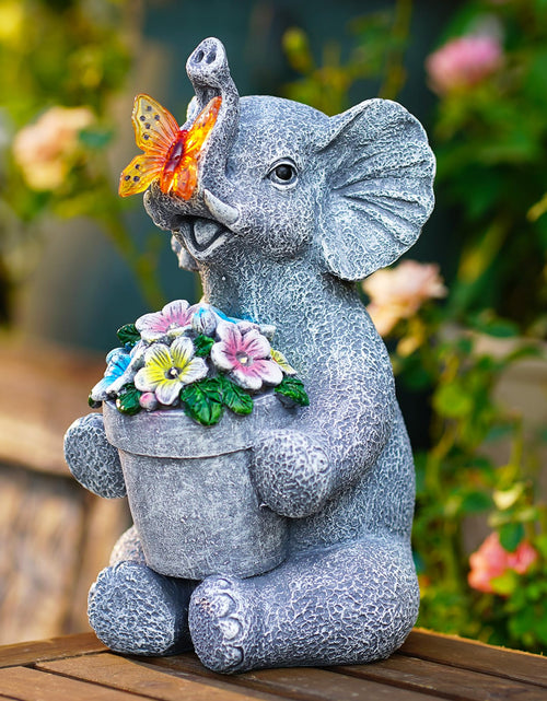 Load image into Gallery viewer, Acgarten Solar Elephant Statue Outdoor Garden Decor Porch Patio Lawn Light
