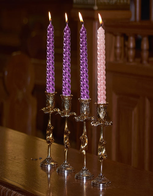 Load image into Gallery viewer, SEVEN LUCKY LIGHT 10in Advent Candles Set of 4 Dripless White Wax
