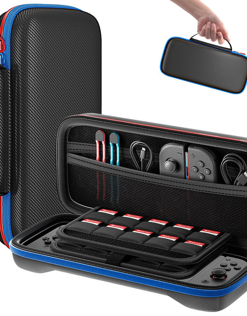 Load image into Gallery viewer, KCKTR Nintendo Switch 2 Carrying Case Hard Shell Durable Red Lightweight
