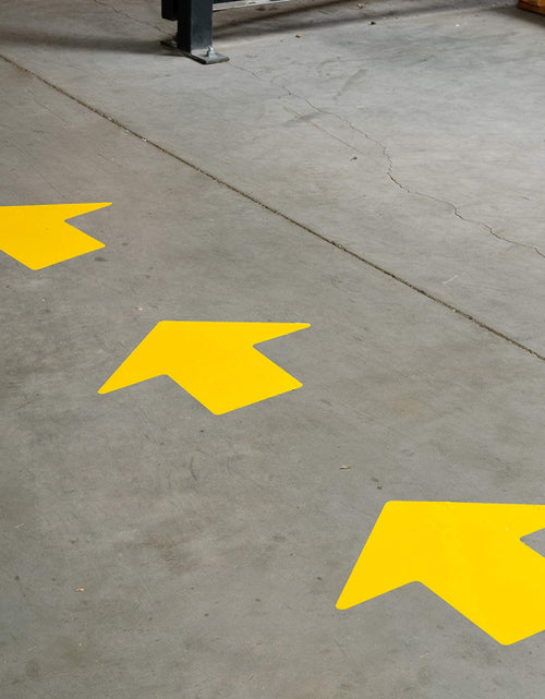 Load image into Gallery viewer, Brady 121046 Nonabrasive Arrow Floor Marking Tape 2" Yellow 100/Roll
