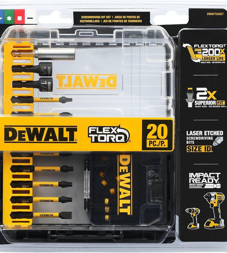 DeWalt DWAFT20SET FLEXTORQ 20PC SCREWDRIVING BIT SET