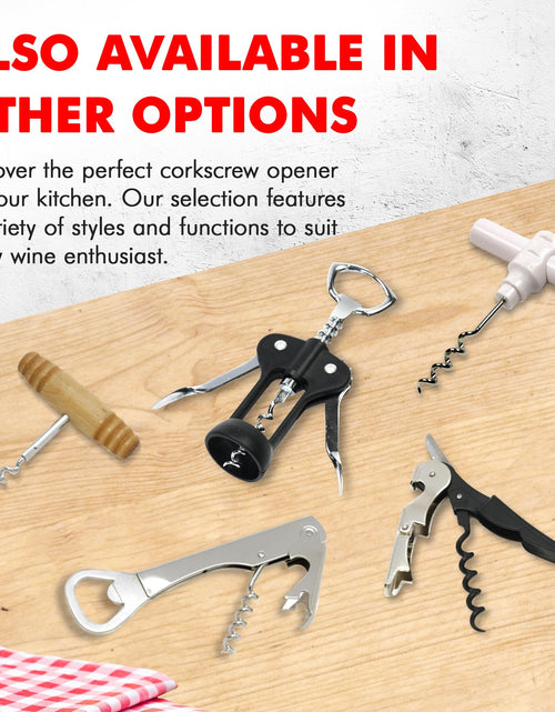 Load image into Gallery viewer, Chef Craft Select Waiters Corkscrew Foil Cutter Bottle Opener 5in Black
