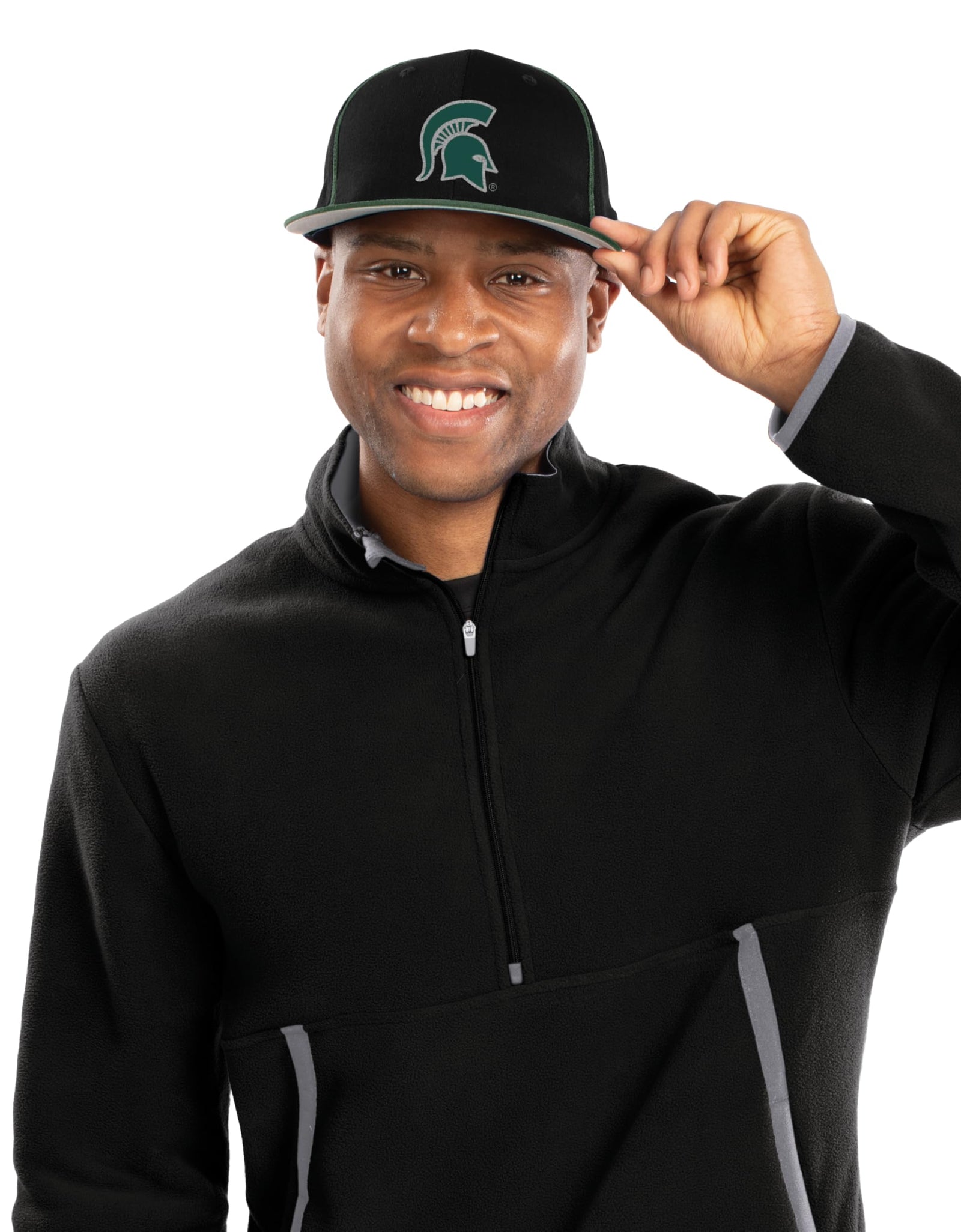 Pacific Headwear NCAA Michigan State Team Flatbill Cap Green OS