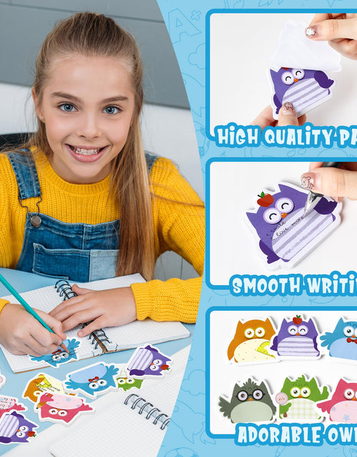 Load image into Gallery viewer, HoiSumma 12 Pcs Owl Sticky Notes Self-Adhesive Memo Pads 360 Sheets
