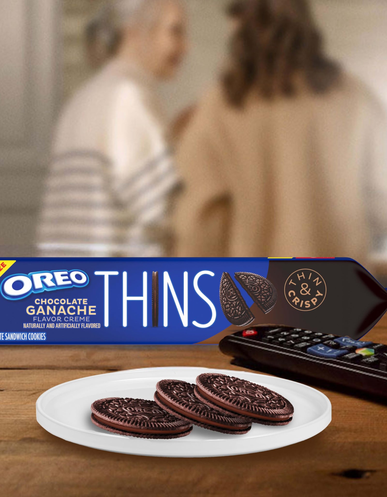 BestBy05/26 OREO Thins Chocolate Ganache Creme Sandwich Cookies 10 Count