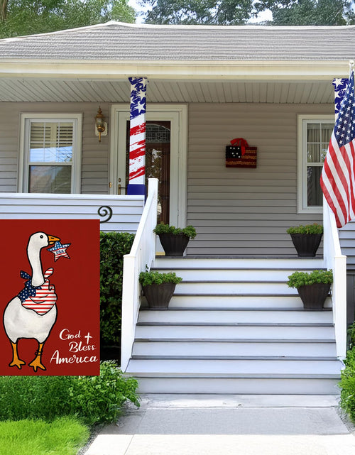 Load image into Gallery viewer, EKOREST Patriotic Garden Flag 12x18in Double Sided Funny Goose Red White Blue
