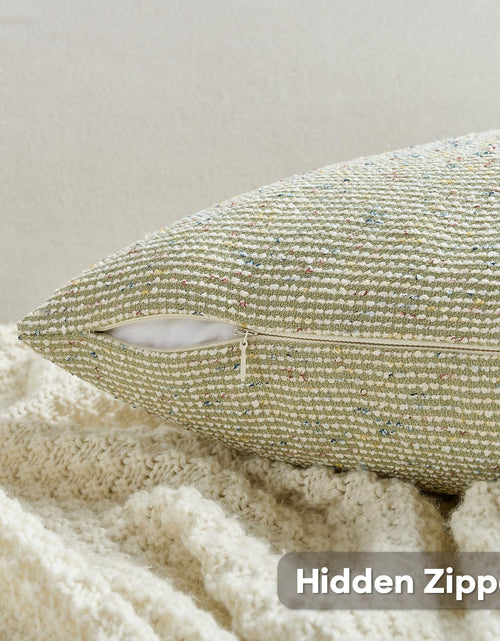 Load image into Gallery viewer, FUTEI Green Chenille Throw Pillow Covers 20x20 Inch Set of 2 Modern Decor
