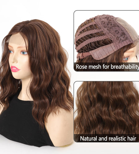 Maforsoon Wigs for Women Short Wave Synthetic Wig 14inch