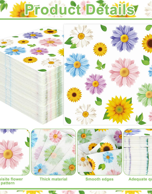 Load image into Gallery viewer, Maniaacer 100 PCS Spring Floral Cocktail Napkins 3-Ply Colorful Paper
