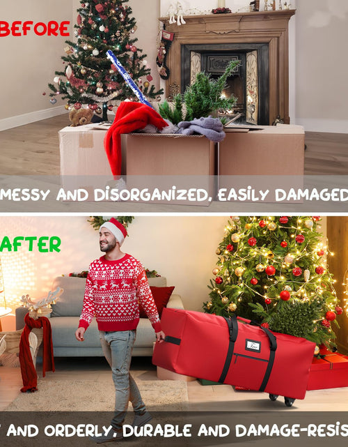 Load image into Gallery viewer, Mrrihand Christmas Tree Storage Bag Heavy-Duty 600D Oxford Red 7.5Ft
