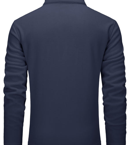 KEFITEVD Mens Quarter Zip Pullover Stand Collar Fleece Sweater Navy Size XL
