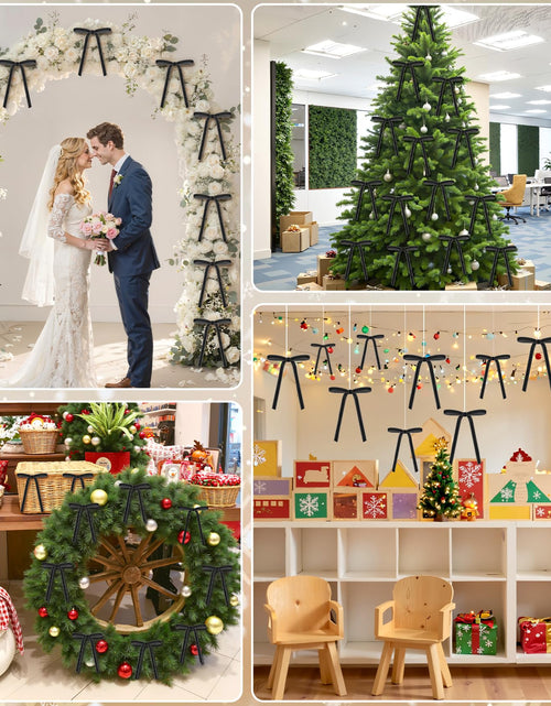 Load image into Gallery viewer, Eunhdet Velvet Christmas Tree Bows Burgundy 5x7in 24 Pcs
