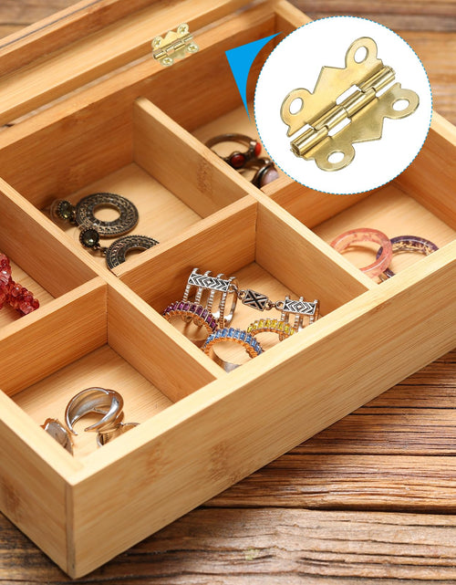 Load image into Gallery viewer, PATIKIL Jewelry Box Hinges 3/4 Inch 8 Pack Gold with Screws Butterfly
