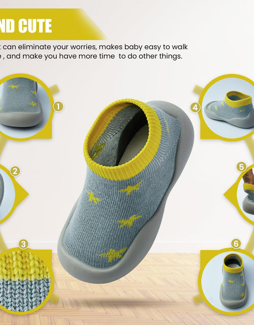 Load image into Gallery viewer, Dookeh Baby First Walking Shoes Non Slip Soft Sole Sneakers Yellow Toddler12-18M
