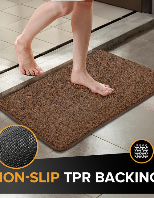 Load image into Gallery viewer, Mibao Front Door Mat Non-Slip Waterproof TPR Backing 31.5x47 Dark Brown
