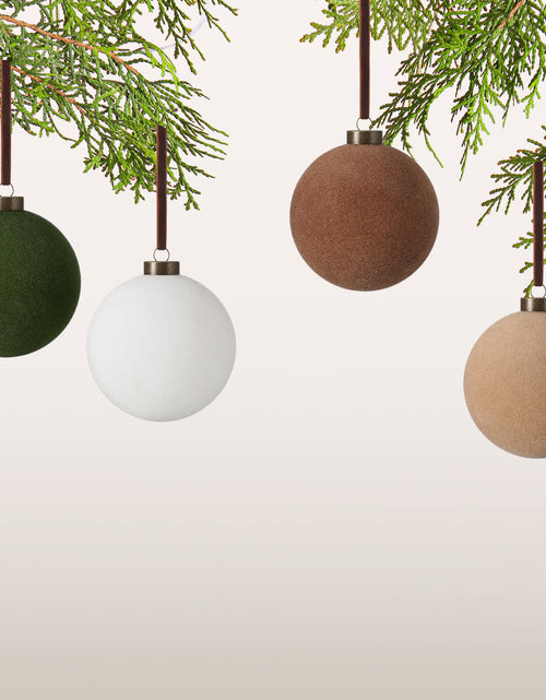 Load image into Gallery viewer, Sotiff Christmas Tree Decorations Velvet Balls 2.4 Inch 12 Pcs Multicolor
