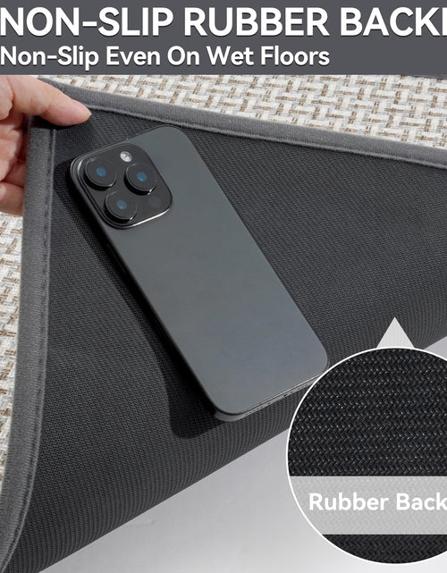 Load image into Gallery viewer, YDKGL Door Mat 17x30 Gray Indoor Dirt Resistant Non-Slip Rubber Backing
