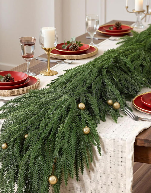 Load image into Gallery viewer, GDENZL 5FT Artificial Norfolk Pine Garland Green Faux Xmas Decor Size 5FT
