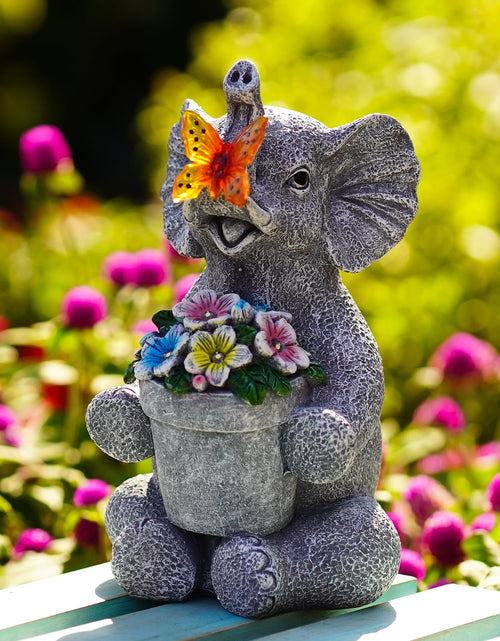 Load image into Gallery viewer, Acgarten Solar Elephant Statue Outdoor Garden Decor Porch Patio Lawn Light
