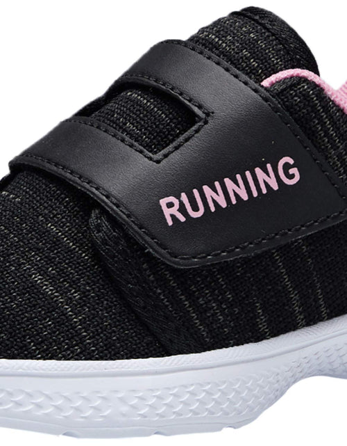 Load image into Gallery viewer, adituo Toddler Boys Girls Lightweight Athletic Sneakers Strap Black Pink Size 11
