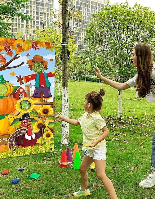 Load image into Gallery viewer, HiParty Thanksgiving Toss Game with 4 Bean Bags, Classic Fall Festival Design
