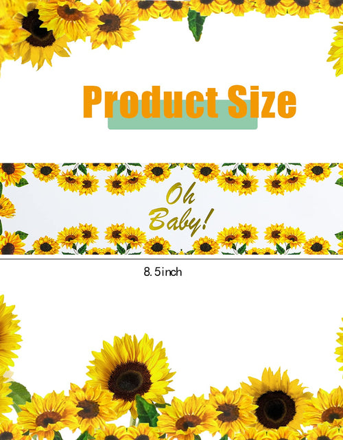 Load image into Gallery viewer, Outus 40pcs Sunflower Baby Shower Water Bottle Labels Floral Waterproof
