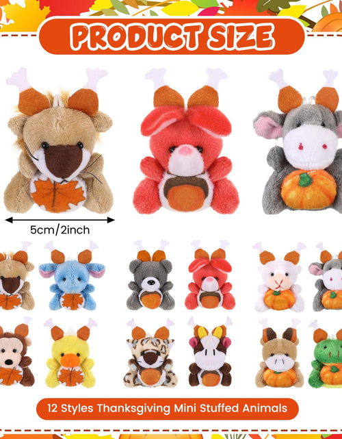 Load image into Gallery viewer, Blueweenly Thanksgiving Mini Plush Toys Pumpkin Maple 12 Pcs 2.76-3.15in
