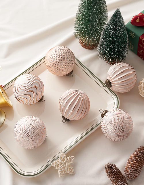 Load image into Gallery viewer, 12 Pcs Pink Christmas Tree Ornaments Shatterproof Balls Holiday Decor

