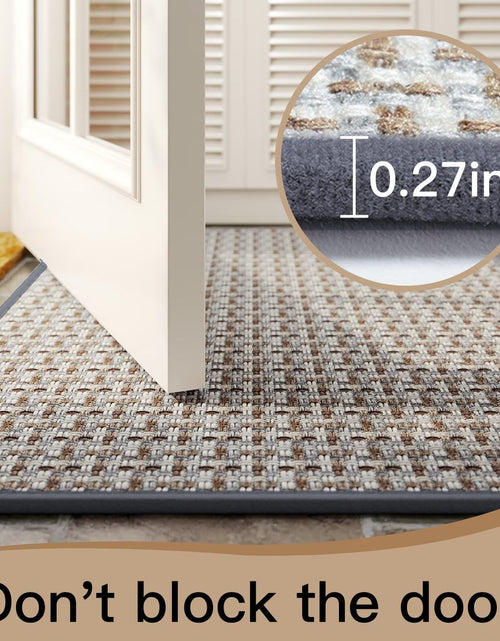 Load image into Gallery viewer, YDKGL Door Mat 17x30 Gray Indoor Dirt Resistant Non-Slip Rubber Backing
