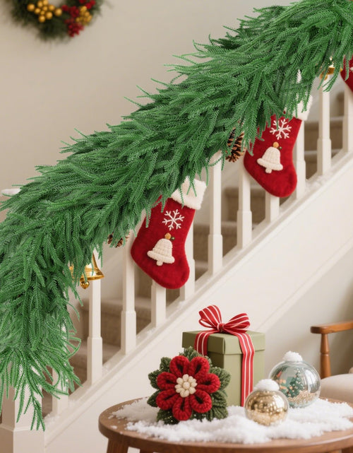 Load image into Gallery viewer, KYGDS Christmas Norfolk Pine Garland 5FT Real Touch Artificial Greenery Green
