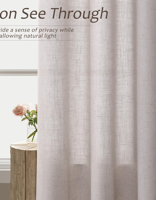 Load image into Gallery viewer, Aersas Champagne Linen Curtains 52x108in 2 Panels Grommet Light Filtering
