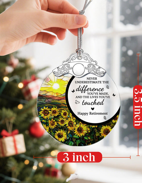 Load image into Gallery viewer, Jocidea Retirement Gifts Stained Glass Christmas Ornament Design E
