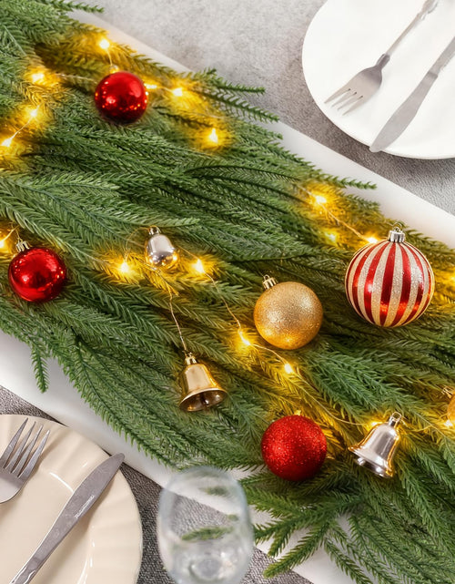 Load image into Gallery viewer, Christmas Norfolk Pine Garland Artificial Greenery Mantle Fireplace Decor 6FT
