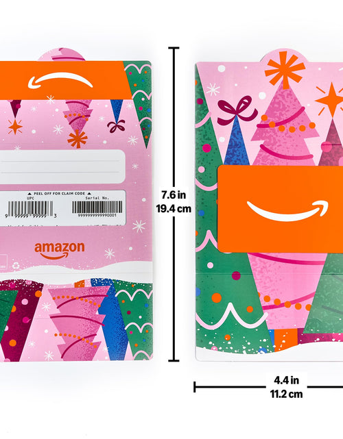 Load image into Gallery viewer, Amazon Gift Card Mini Envelope Festive Trees Christmas
