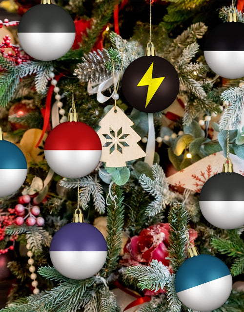 Load image into Gallery viewer, Rotatingpals 24pcs 2.4in Christmas Tree Ball Ornaments Lightning Color
