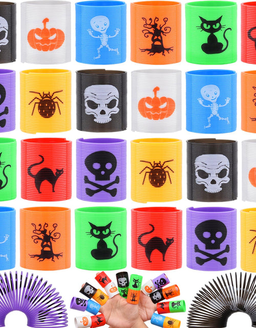 Load image into Gallery viewer, Menzcci Halloween Mini Coil Springs Toys 24 Pcs Plastic Halloween Slinky A24
