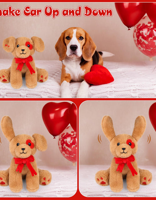 Load image into Gallery viewer, Prewplam Valentines Plush Love Dog Stuffed Animal Toy Brown 1 Inch
