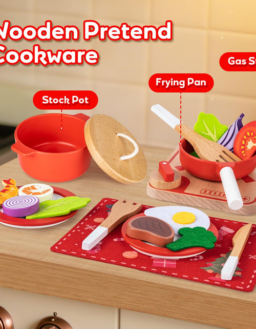 Load image into Gallery viewer, Commodum Kids Wooden Play Cooking Set Advent Calendar 24 Days Xmas Gifts
