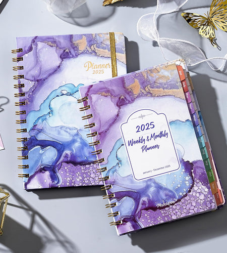 Makapoo 2025 Planner Weekly & Monthly 6.3x8.4 Green Ink Sturdy Cover