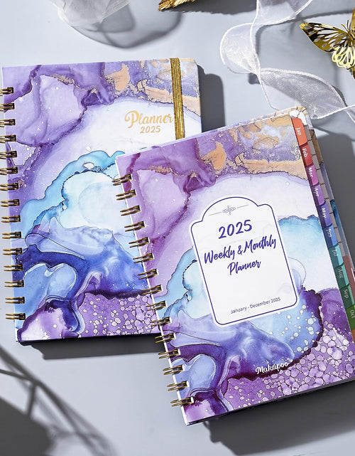 Load image into Gallery viewer, Makapoo 2025 Planner Weekly &amp; Monthly 6.3x8.4 Green Ink Sturdy Cover
