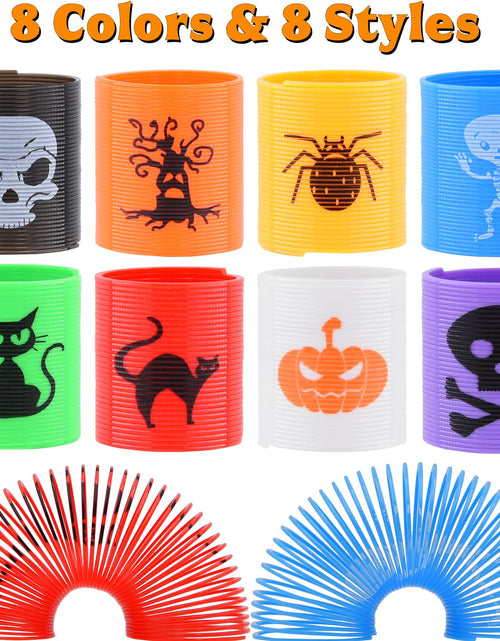Load image into Gallery viewer, Menzcci Halloween Mini Coil Springs Toys 24 Pcs Plastic Halloween Slinky A24

