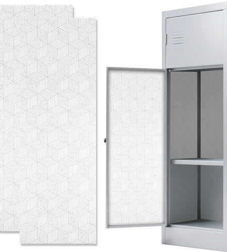 AUECOOME Magnetic Locker Wallpaper Sheet 12x36 Black Square 2pcs Pink Love