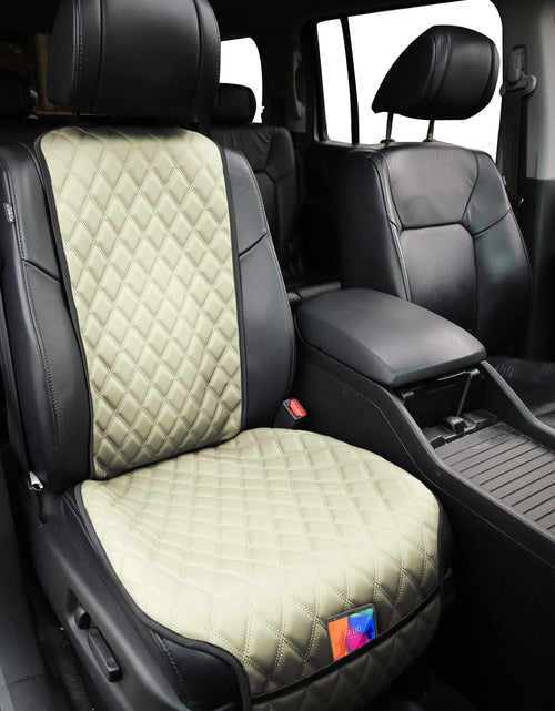 Load image into Gallery viewer, FH Group Car Seat Cushion Faux Leather Airbag Compatible Universal Beige
