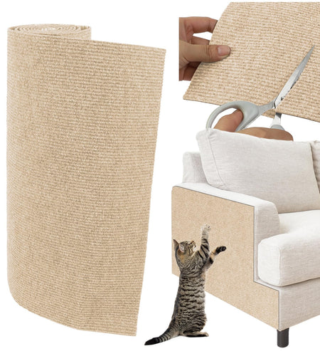 YITMOYM Trimmable Cat Scratcher Mat 39.4x15.8in Self-Adhesive Felt Fiber
