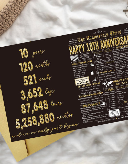Load image into Gallery viewer, Londue 10 Year Anniversary Card for Him Her Romantic Tin Gift Couple
