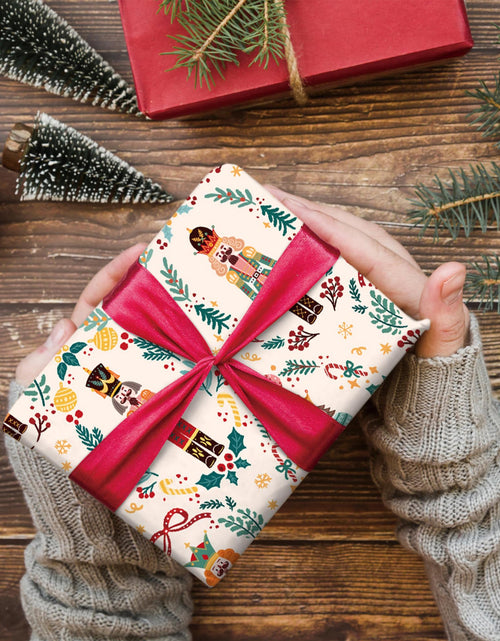 Load image into Gallery viewer, WRAPLULU Nutcracker Christmas Wrapping Paper 4 Jumbo Sheets 28x40in Yellow
